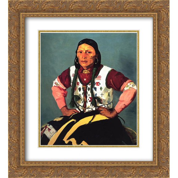 Robert Henri 2x Matted 20x24 Gold Ornate Framed Art Print 'Po-Tse-Water Eagle'