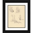 thumbnail image 1 of Robert Hills 12x14 Black Ornate Wood Framed Double Matted Museum Art Print Titled: Study of Foxgloves, 1 of 5
