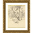 thumbnail image 1 of Robert Hills 12x14 Gold Ornate Wood Frame and Double Matted Museum Art Print Titled - The Wood, 1 of 4