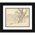 thumbnail image 1 of Robert Hills 24x20 Black Ornate Framed Double Matted Museum Art Print Titled: An Oak in Englefield Park, 1 of 5