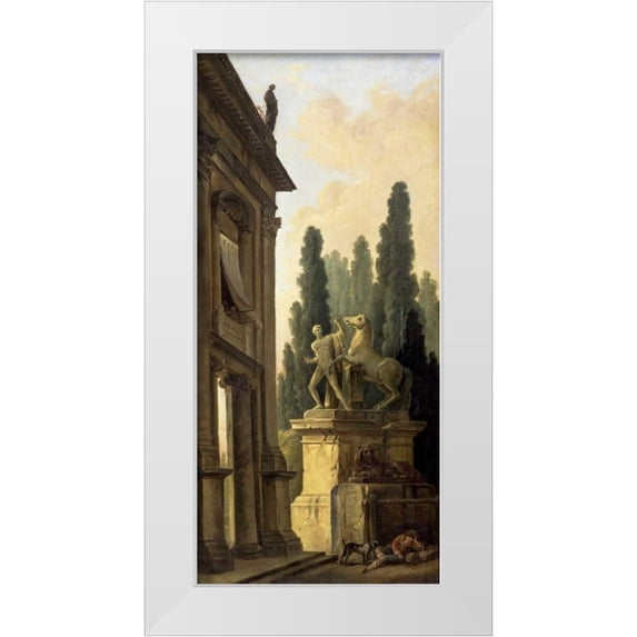 Robert, Hubert 17x32 White Modern Wood Framed Museum Art Print Titled - Minstrel Afternoon