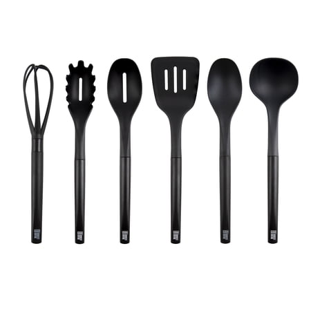 Robert Irvine 6 Piece Black Jumbo Utensil Set
