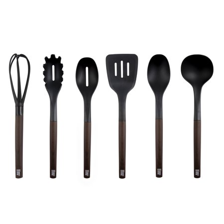 Robert Irvine 6 Piece Wood Decal Jumbo Utensil Set