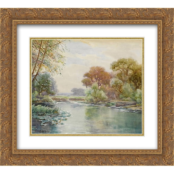 Robert Julian Onderdonk 2x Matted 22x20 Gold Ornate Framed Art Print 'Untitled'