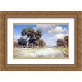 thumbnail image 1 of Robert Julian Onderdonk 2x Matted 24x20 Gold Ornate Framed Art Print 'Landscape with Wagon', 1 of 2