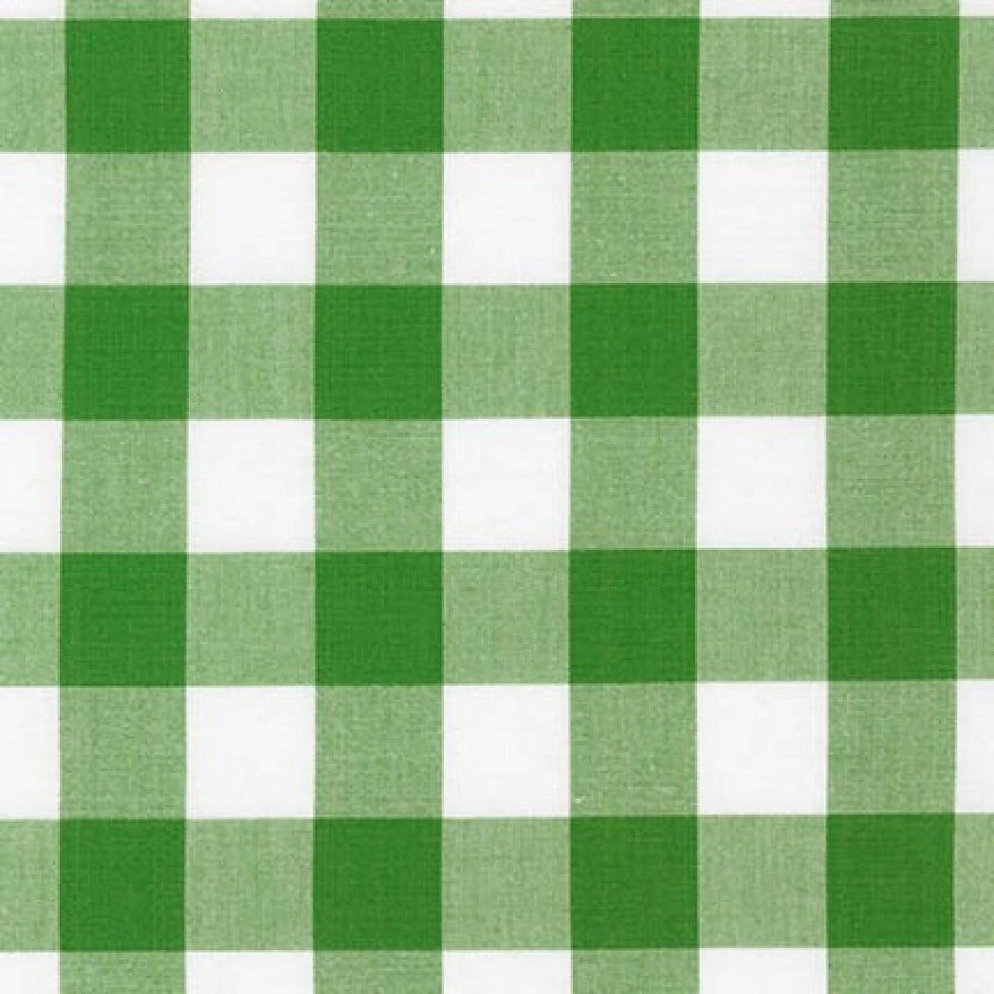 Robert Kaufman 1 inch Check Carolina Cotton Gingham Fabric Kelly - per yard