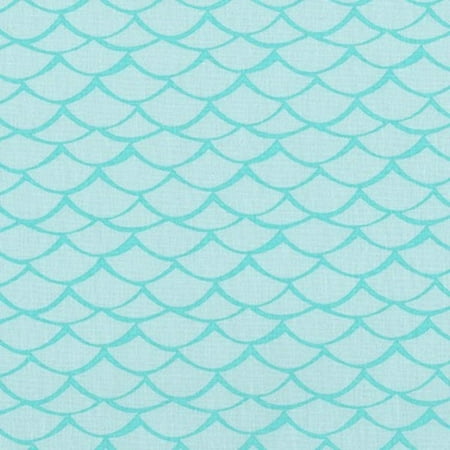 Robert Kaufman Flamingo Paradise Collection Scales in Turquoise 100% Cotton Fabric sold by the yard