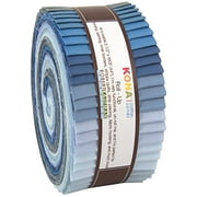 Robert Kaufman KONA COTTON SOLIDS OVERCAST Roll Up 2.5 Precut Cotton Fabric Quilting Strips Jelly Roll Assortment RU-