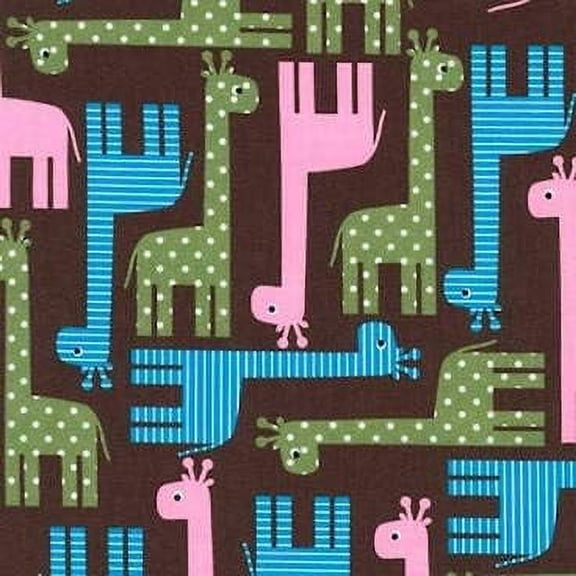 Robert Kaufman Urban Zoologie Brown 100% Cotton Fabric sold by the yard