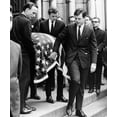 thumbnail image 1 of Robert Kennedy'S Funeral. Senator Edward Kennedy Helps Carry His Brother'S Casket From St. Patrick'S Cathedral Following Requiem Mass For Senator Robert Kennedy. June 8 History (24 x 36), 1 of 1