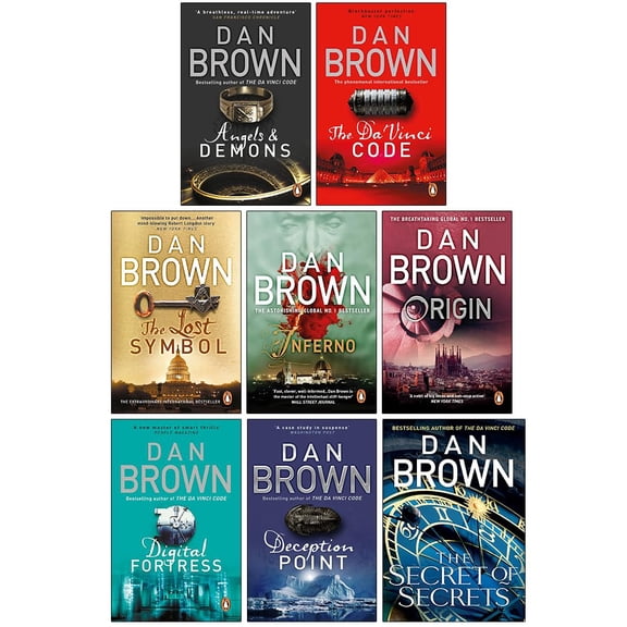 Robert Langdon Series by Dan Brown 8 Books Collection Set - Fiction - Paperback