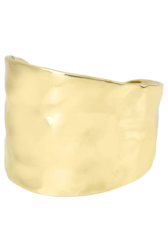 Soho Hammered Gold Cuff Bracelet, 5.25" Length