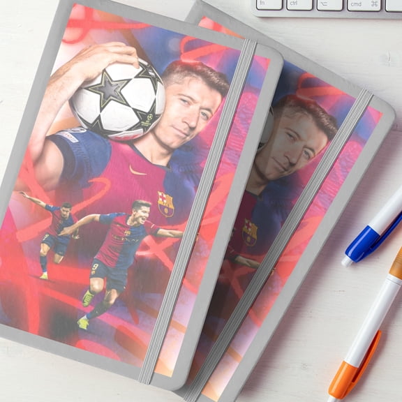 Robert Lewandowski Custom Printed Notebook.