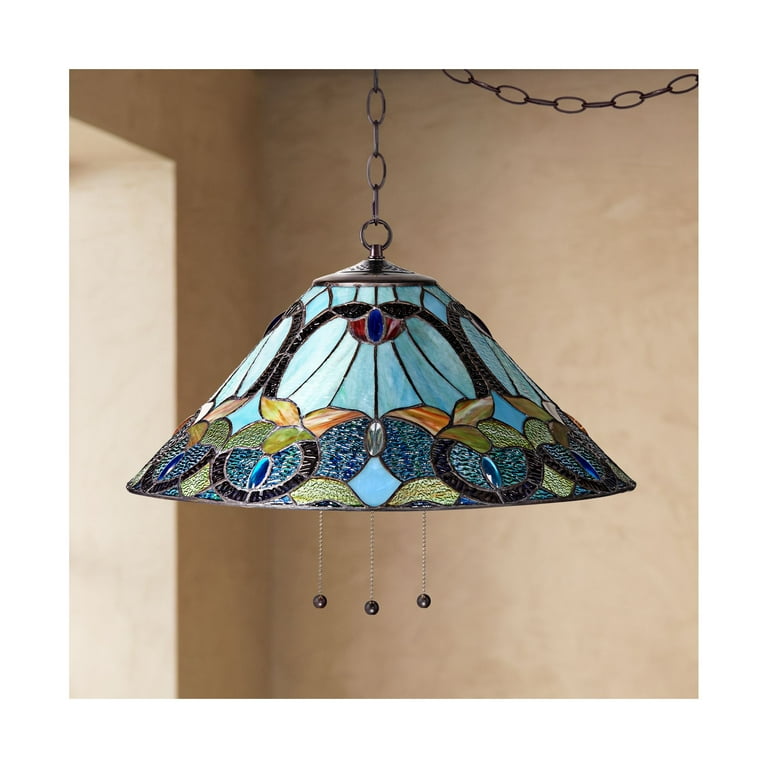 Tiffany hanging 2024 lamp plug in