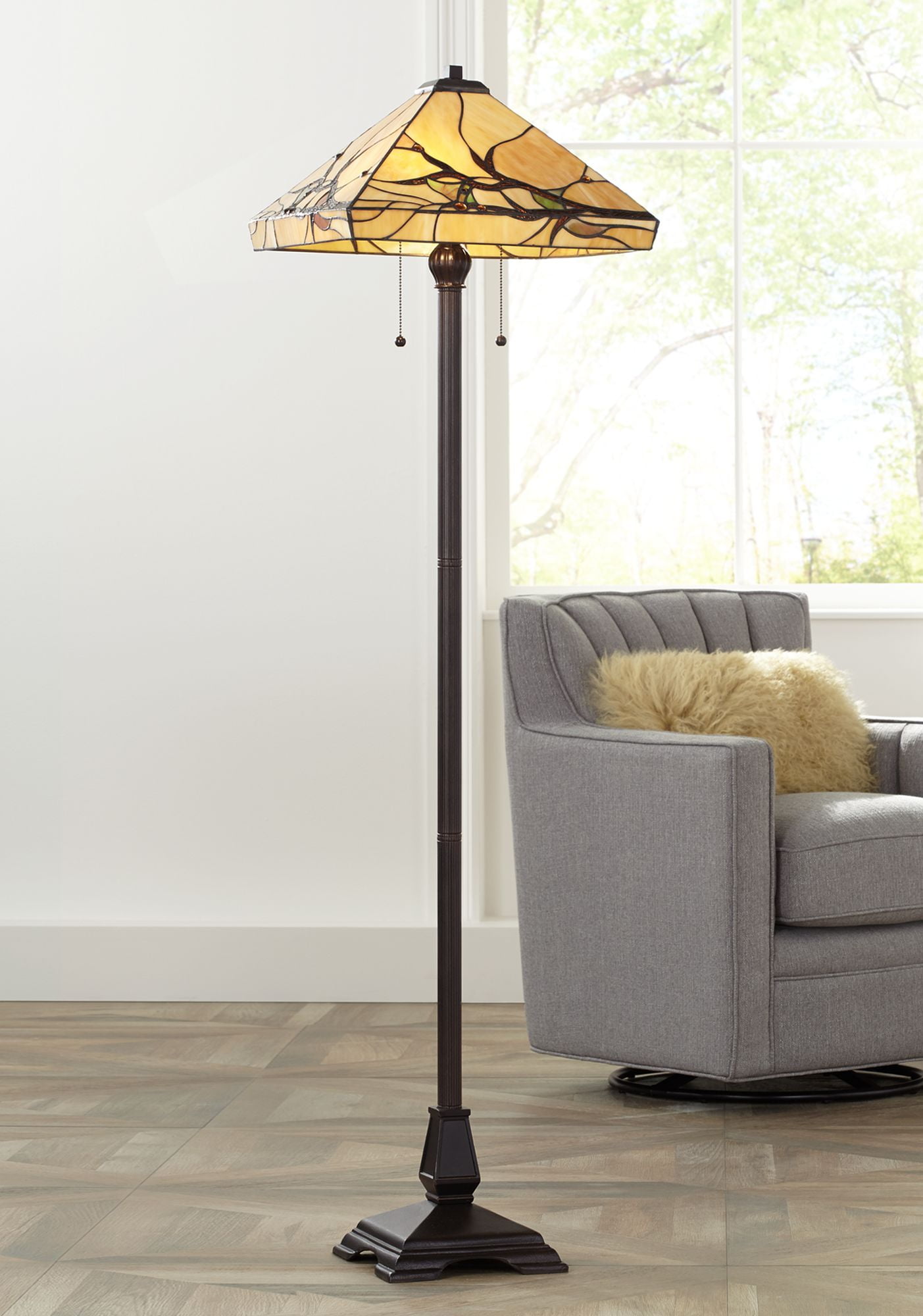 Tiffany mission 2024 style floor lamps