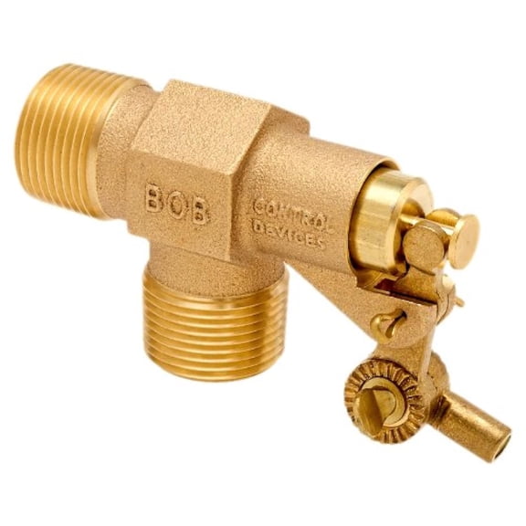 Robert Manufacturing - R400-1 R400 Series Bob Red Brass Float Valve, 1" NPT Male Inlet x 1" NPT Male Outlet, 68.5 gpm at 85 psi Pressure CA2