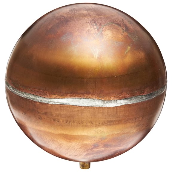 Robert Manufacturing R440-5 Series Bob Spherical Copper Float, 1/4"-20 SAE Female Spud, 5" Diameter, 1.73 lbs Buoyancy