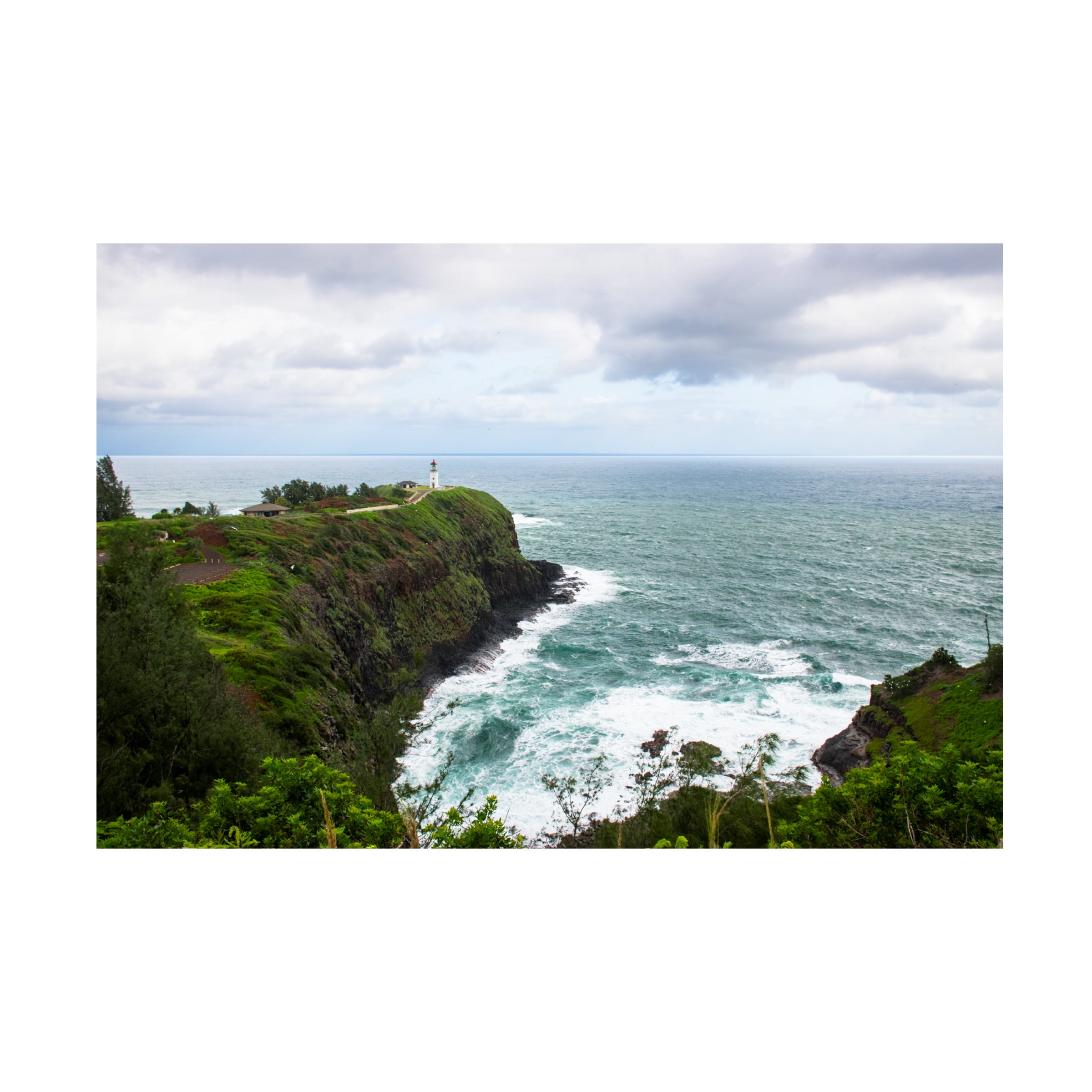 Kilauea Lighthouse Coastal Landscape Canvas Print, 24" x 16"