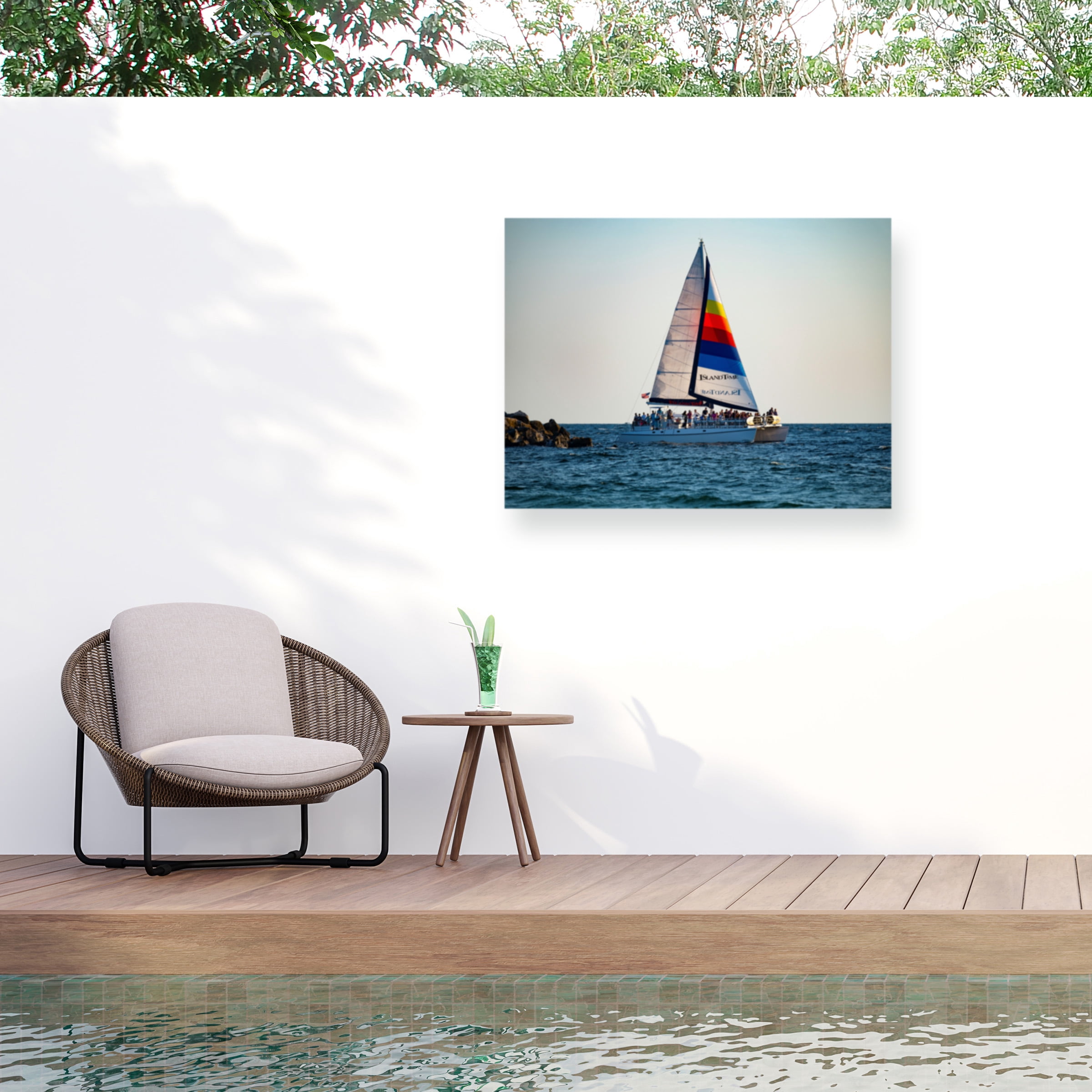 Robert Michaud 'Sailing Tour Boat' Outdoor All-Weather Wall Decor