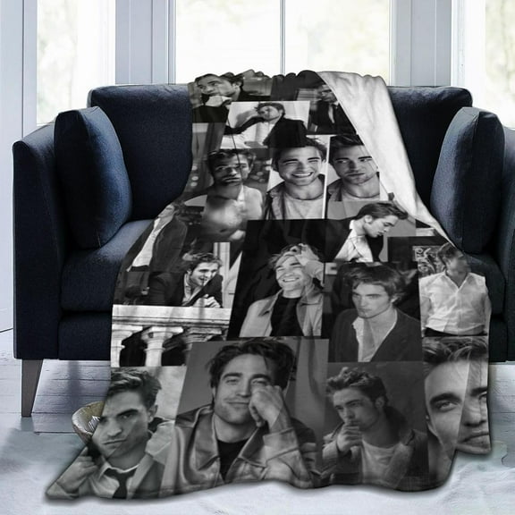 Robert Pattinson Blanket Anti-Pilling Throw Blanket Plush Blanket Lightweight & Ultra-Soft, Warm & Comfy Flannel Fleece Blanket for Couch, Bed, Sofa, 50x60