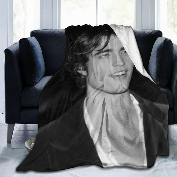 Robert Pattinson Blanket Bedding Fleece Blanket Soft Throw Blankets Lightweight Anti-Static Blanket - 3 Sizes