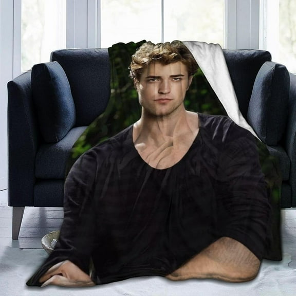 Robert Pattinson Blanket Bedding Fleece Blanket Soft Throw Blankets Lightweight Anti-Static Blanket - 3 Sizes