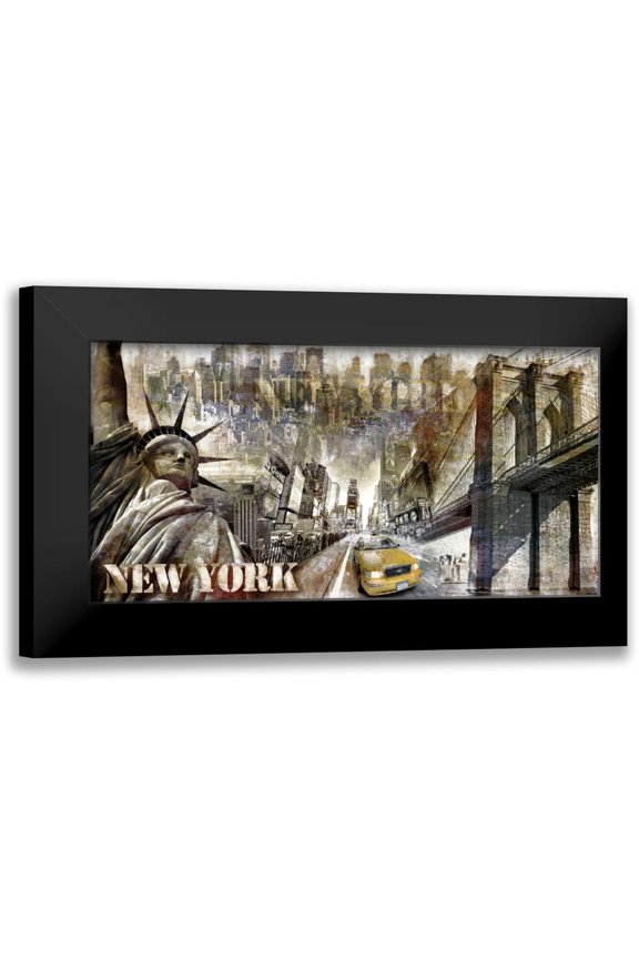 Robert, Paul 14x9 Black Modern Framed Museum Art Print Titled - New York 02