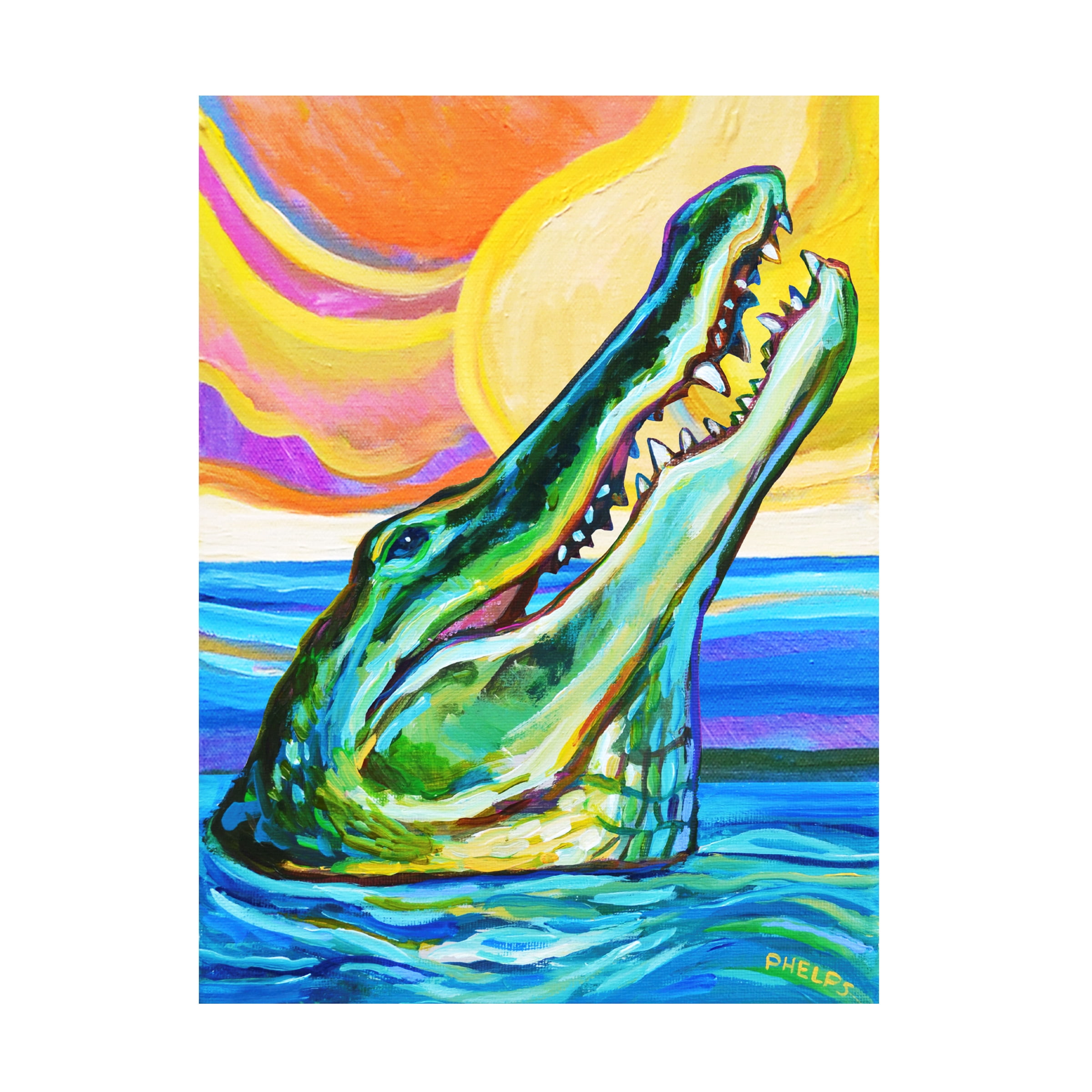 Robert Phelps Art 'Alligator' Canvas Art