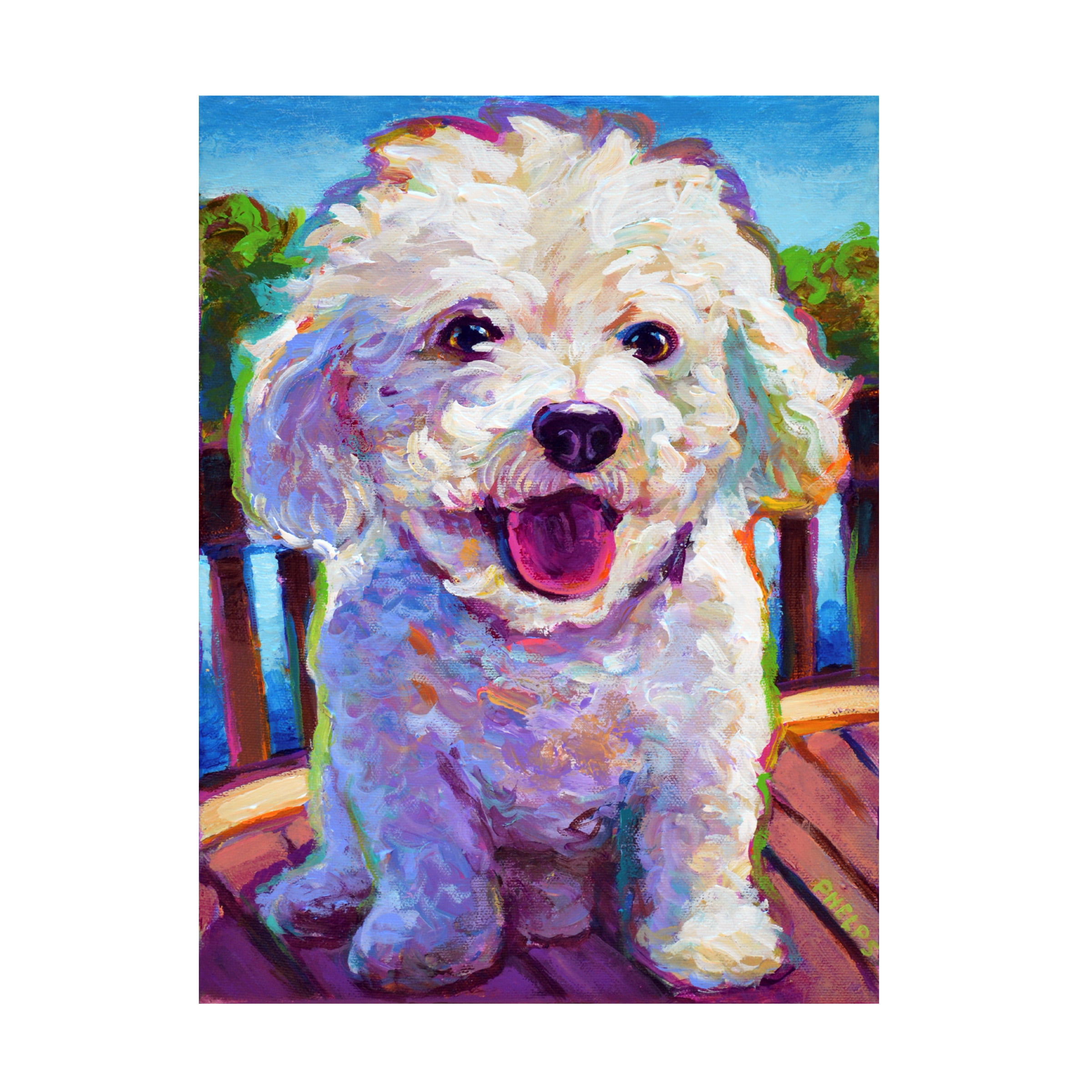 Robert Phelps Art 'Bichon Frise' Canvas Art - Walmart.com