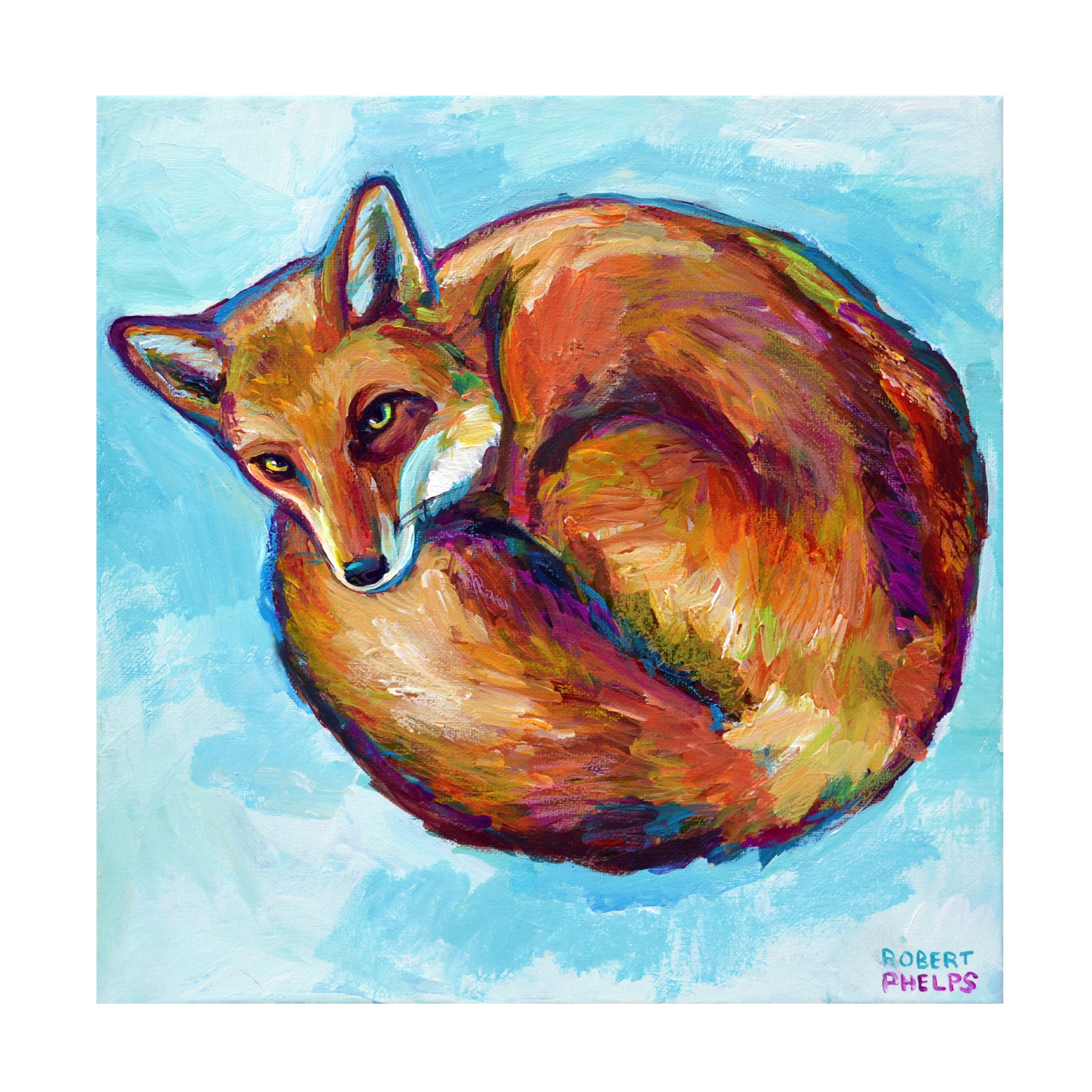 Robert Phelps Art 'Cozy Fox' Canvas Art