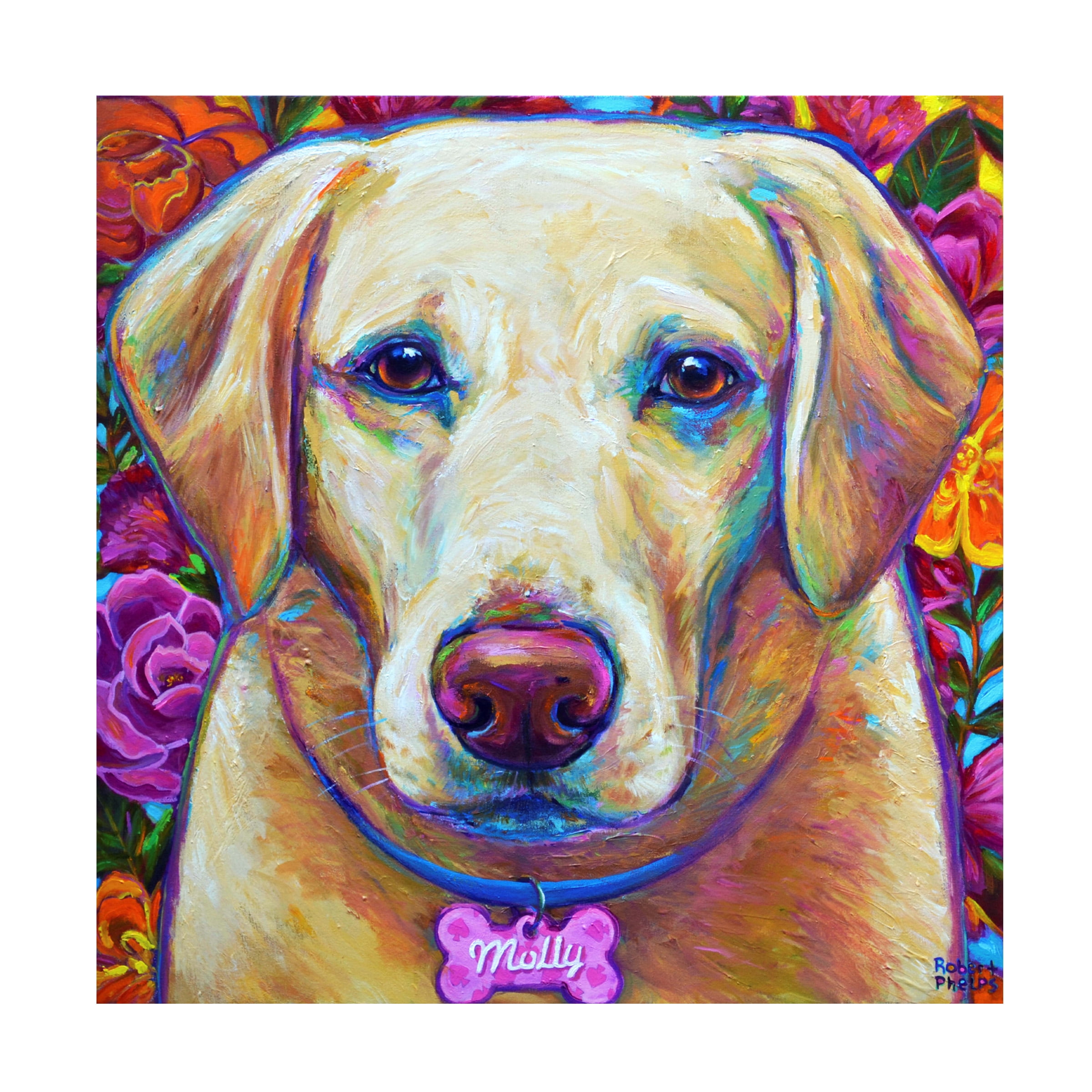 Robert Phelps Art 'Molly the Blond Lab' Canvas Art