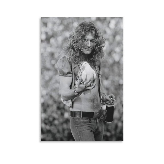 Robert Plant Canvas Poster Wall Art Poster Scroll Canvas Painting Picture Living Room Decor Home 12x18inch(30x45cm)