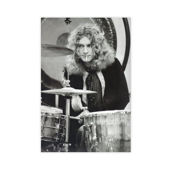 Robert_Plant Drumming Live Vintage Art Canvas Poster Posters Office Bedroom Room Aesthetics