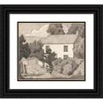 thumbnail image 1 of Robert Polhill Bevan 23x20 Black Ornate Framed Double Matted Museum Art Print Titled: The White House (Gould's Farm Luppitt) (ca. 1920), 1 of 5