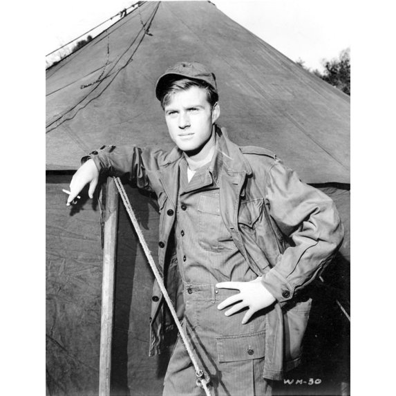 Robert Redford wearing a military uniform beside a tent Photo Print (8 x 10)