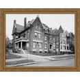 thumbnail image 1 of Robert S. Abbott House in Chicago 34x28 Large Gold Ornate Wood Framed Canvas Art, 1 of 2