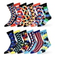 thumbnail image 1 of Robert Shweitzer Men's Fun Funky and Colorful Patterned Dress Socks with Cool and Crazy Designs -12 Pack, 1 of 3