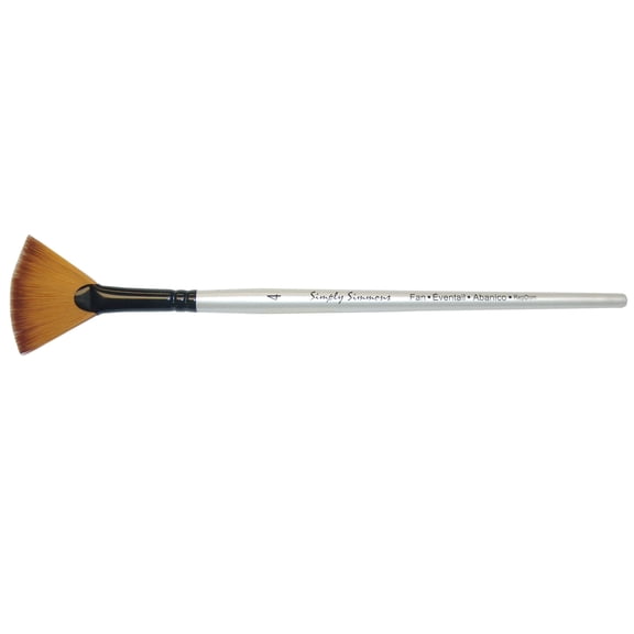Robert Simmons Simply Simmons Short Handle Brush, Fan Blender, 4