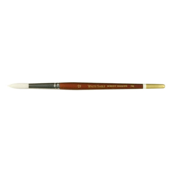 Robert Simmons White Sable Watercolor Brush, Short Handle, Watercolor Round, 12