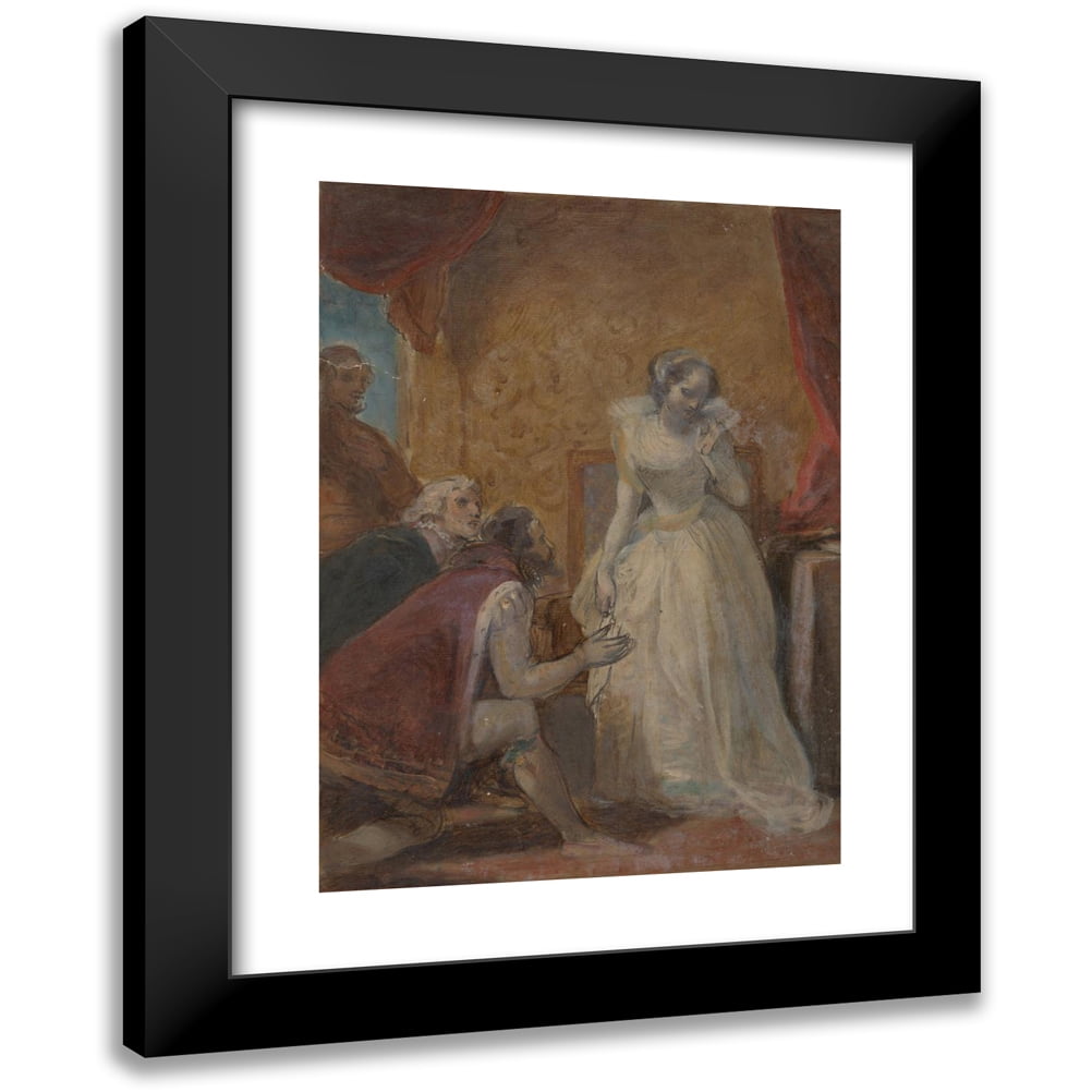 Smirk Print Robert Smirke 11x14 Black Modern Framed Museum Art Print Titled - Lady ...