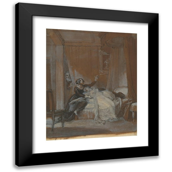 Robert Smirke 12x14 Black Modern Framed Museum Art Print Titled - One from Illustrations to Shakespeare