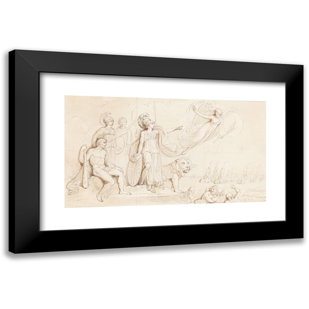 Smirk Print Robert Smirke 14x10 Black Modern Framed Museum Art Print Titled - An ...