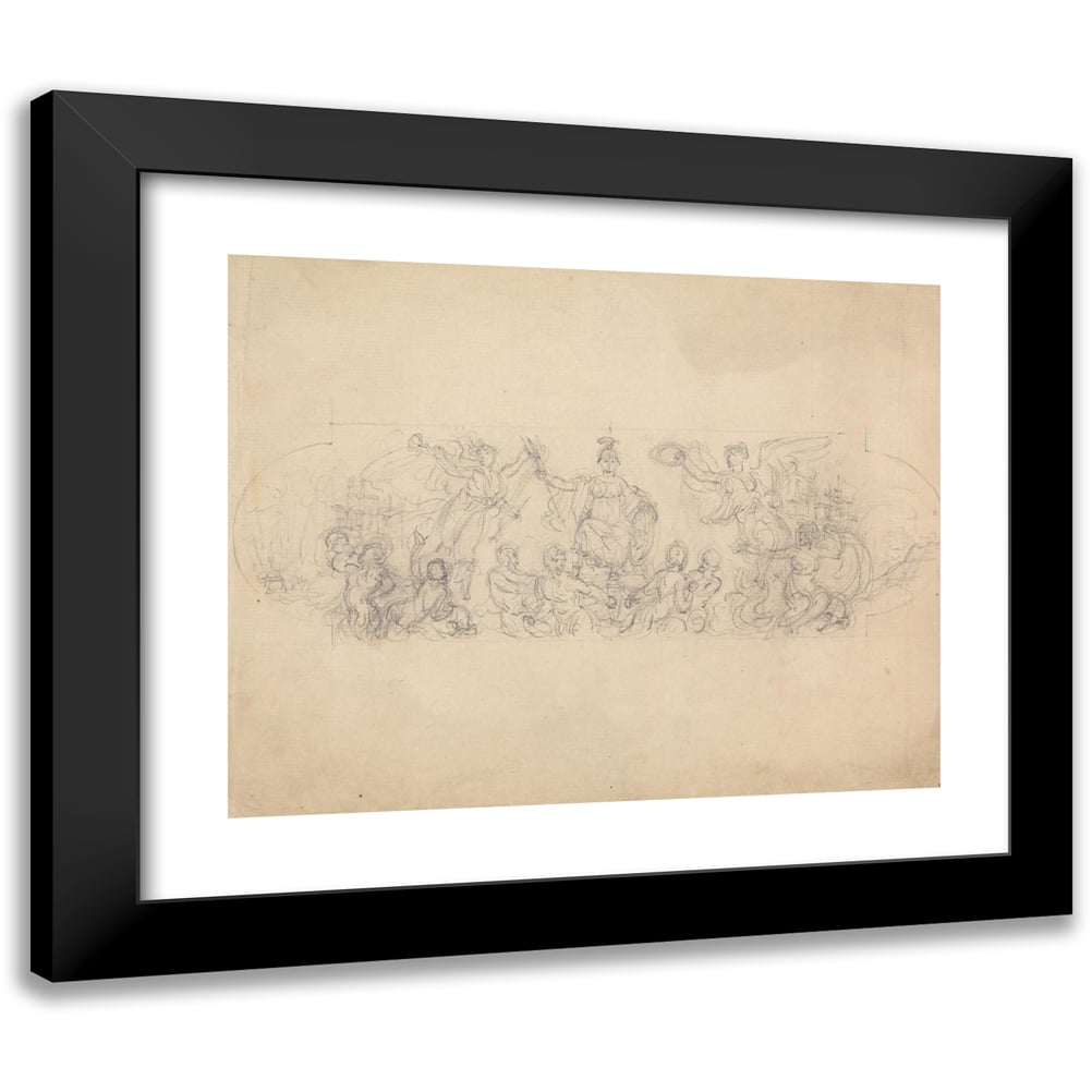 Smirk Print Robert Smirke 14x12 Black Modern Framed Museum Art Print Titled ...