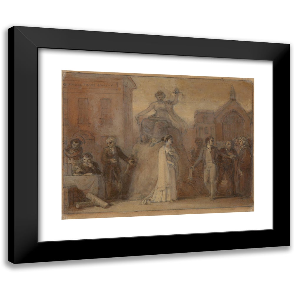 Smirk Print Robert Smirke 14x12 Black Modern Framed Museum Art Print Titled - One ...
