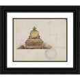 thumbnail image 1 of Robert Smirke 14x12 Black Ornate Wood Framed Double Matted Museum Art Print Titled: Study for a Piece of Furniture, 1 of 5