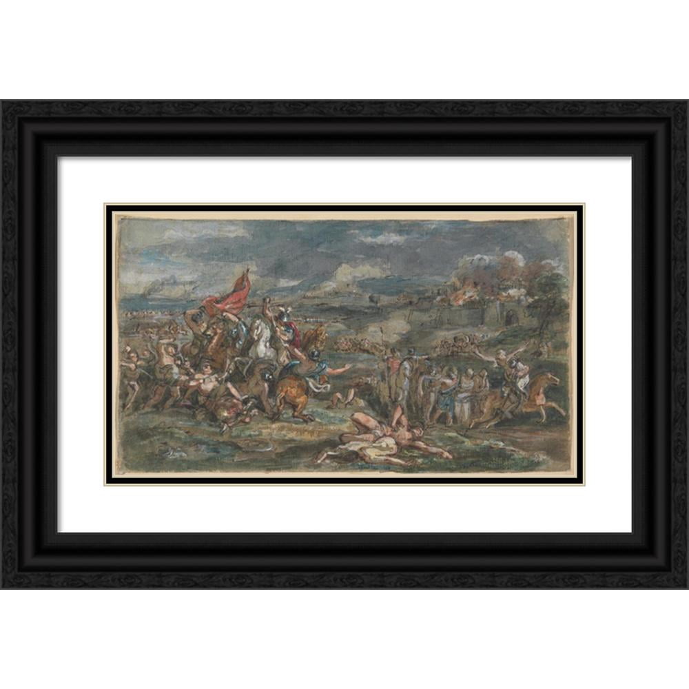 Smirk Print Robert Smirke 18x12 Black Ornate Wood Framed Double Matted Museum Art ...