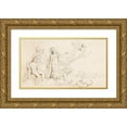 thumbnail image 1 of Robert Smirke 18x12 Gold Ornate Wood Frame and Double Matted Museum Art Print Titled - An Allegory of Britain's Naval Might, 1 of 4