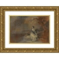 thumbnail image 1 of Robert Smirke 18x14 Gold Ornate Wood Frame and Double Matted Museum Art Print Titled - One from Illustrations to Shakespeare, 1 of 4