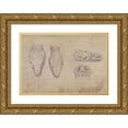 thumbnail image 1 of Robert Smirke 18x14 Gold Ornate Wood Frame and Double Matted Museum Art Print Titled - Study of the Head of a Snake, 1 of 4