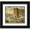 thumbnail image 1 of Robert Spencer 2x Matted 24x20 Black Ornate Framed Art Print 'Wharves ', 1 of 2